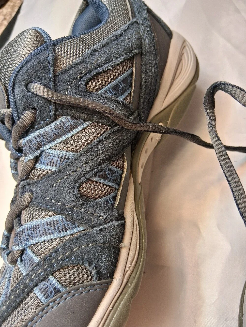 Easy Spirit Exploremap Walking Shoes Navy Blue Mesh Sneaker Women's Size 8M